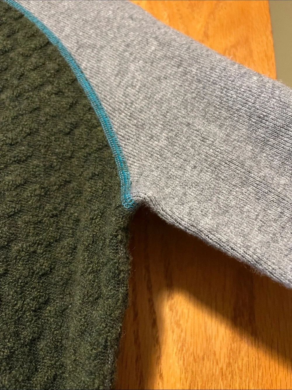 Prana Olive Green & Gray Women's Crewneck Sweater